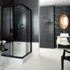 Zdjęcie Kabina prysznicowa czarna Deante Funkia kwadratowa 90 cm szkło transparentne KYC_N41K